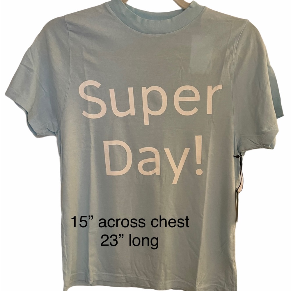 NWT Daydream Nation “Super Day” Baby Blue Tee Sz Medium